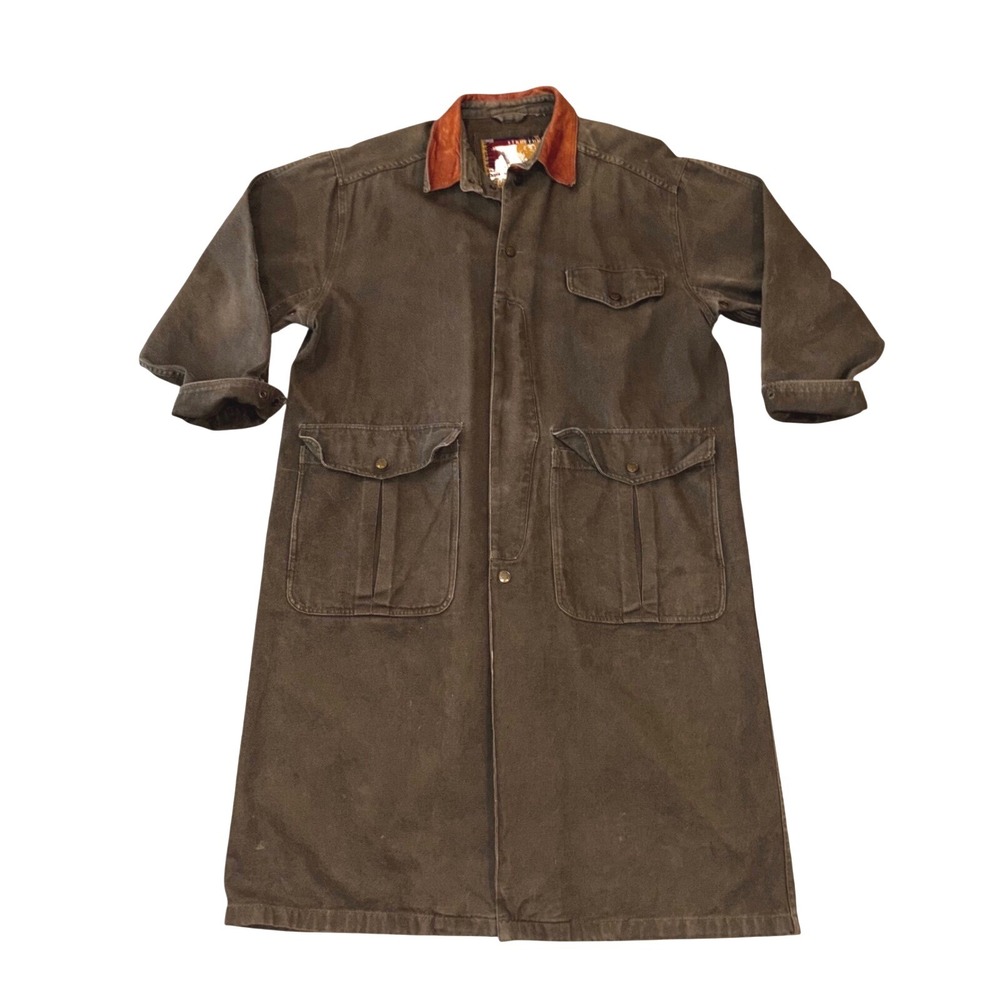 Structure Expedition Gear Duck Long Coat Jacket Men's L Workwear Outdoor Green
